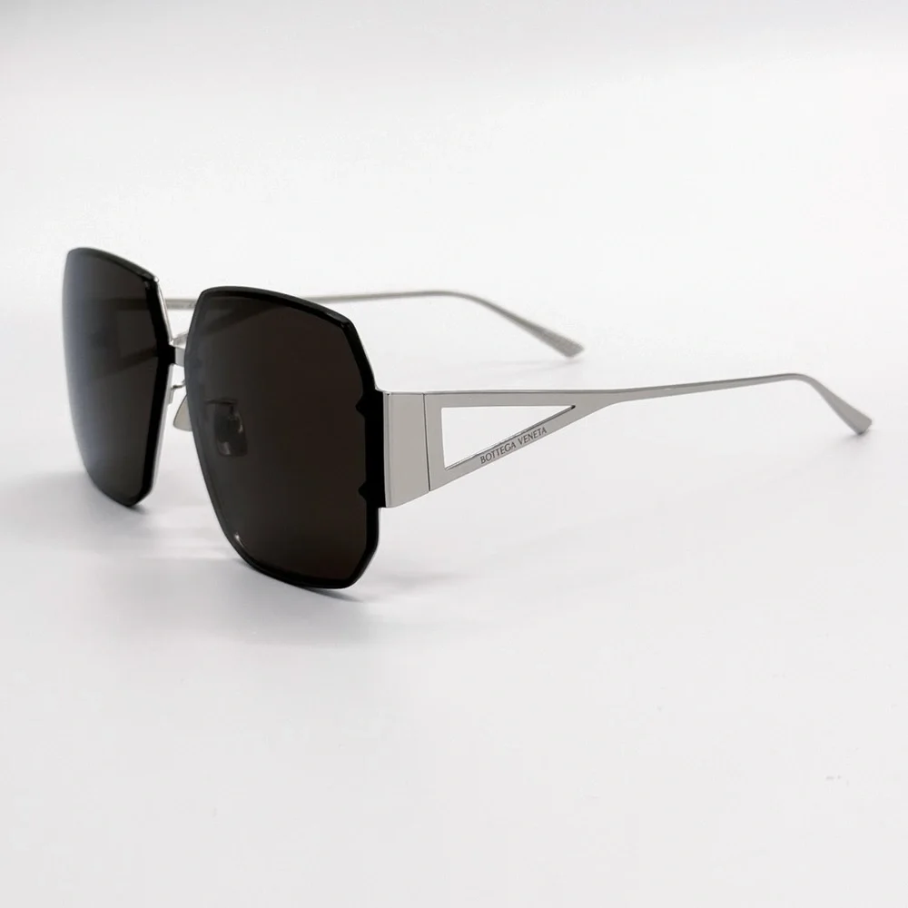 NEW BOTTEGA VENETA BV1085SA 001 SILVER GREY WOMEN SUNGLASSES BOTTEGA VENETA